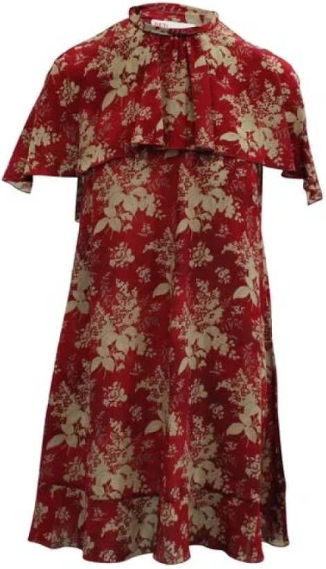 Valentino Vintage Pre-owned Silk dresses Rood Dames