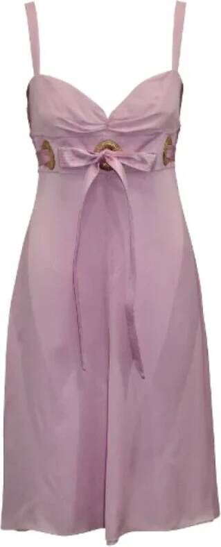 Valentino Vintage Pre-owned Silk dresses Roze Dames