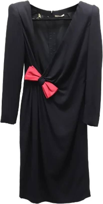 Valentino Vintage Pre-owned Silk dresses Zwart Dames