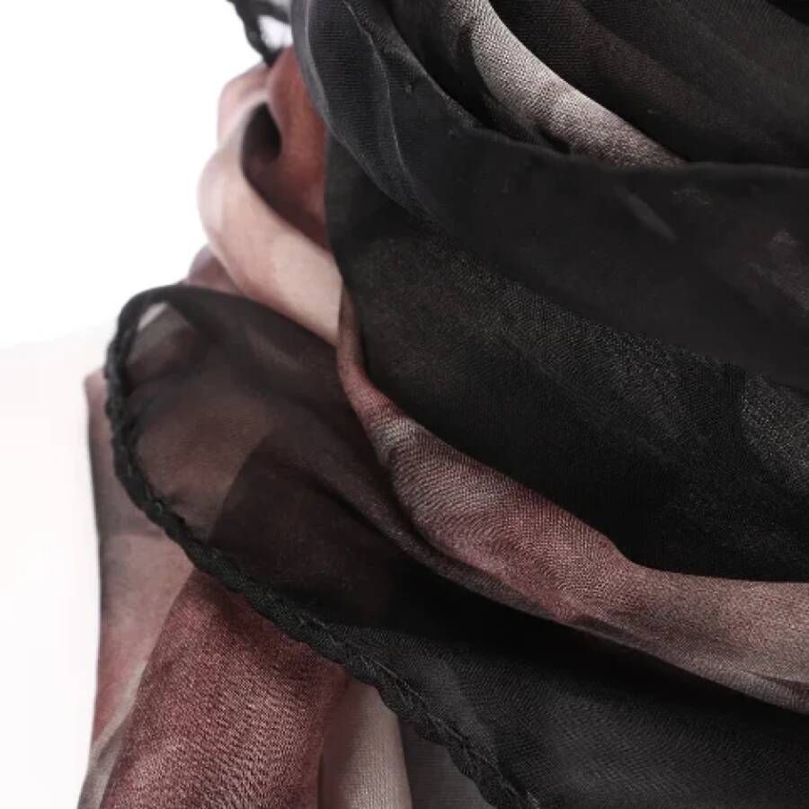 Valentino Vintage Pre-owned Silk scarves Zwart Dames