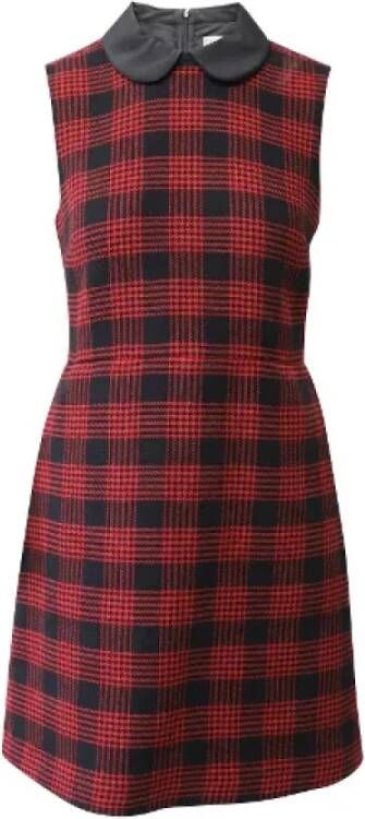 Valentino Vintage Pre-owned Wool dresses Rood Dames