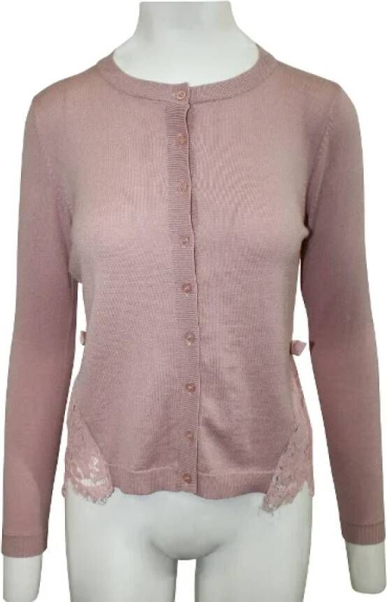 Valentino Vintage Pre-owned Wool tops Roze Dames