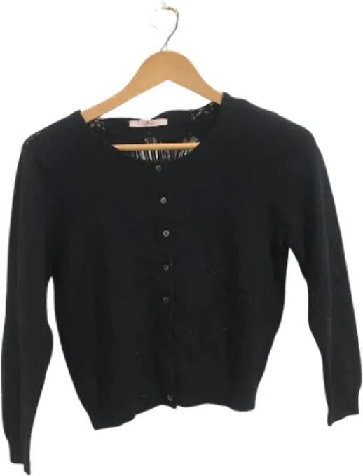 Valentino Vintage Pre-owned Wool tops Zwart Dames