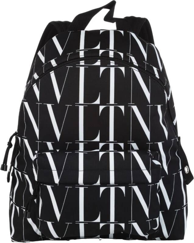 Valentino Vintage Preated Times Nylon Backpack Zwart Dames