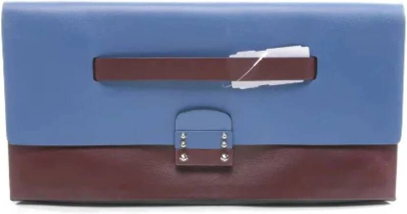 Valentino Vintage Voldoende lederen klauwen Blauw Dames