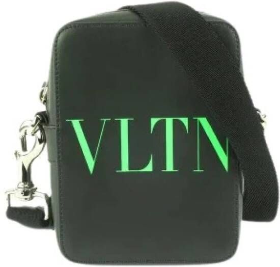 Valentino Vintage Voldoende lederen schouderzakken Groen Dames