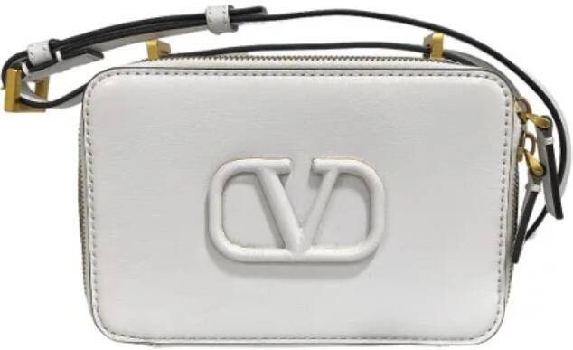 Valentino Vintage Voldoende lederen schouderzakken Wit Dames