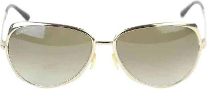 Valentino Vintage Voldoende metalen zonnebril Geel Dames