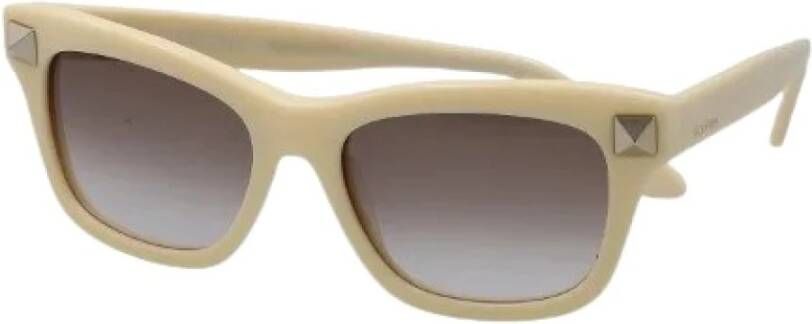 Valentino Vintage Voldoende plastic zonnebril Beige Dames