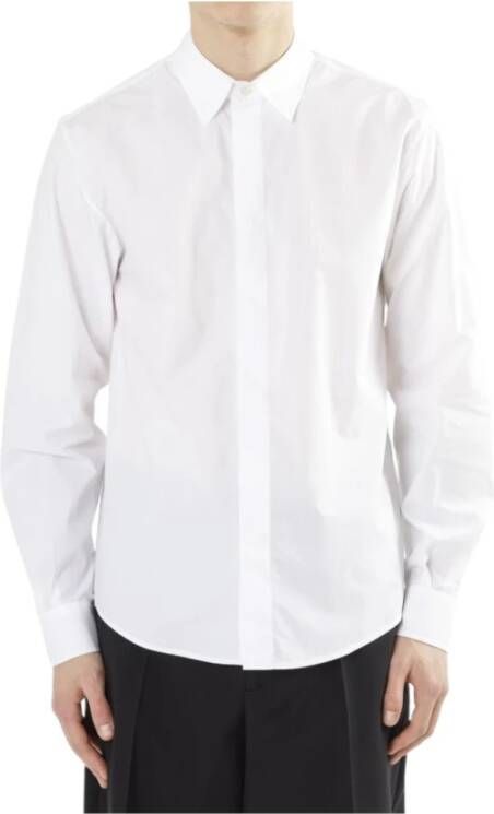 Valentino White cotton shirt Wit Heren