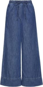 Valentino Wide Trousers Blauw Dames