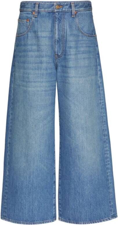 Valentino Women Clothing Jeans Blue Ss23 Blauw Dames