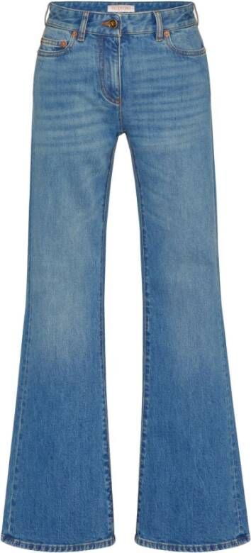 Valentino Women Clothing Jeans Blue Ss23 Blauw Dames