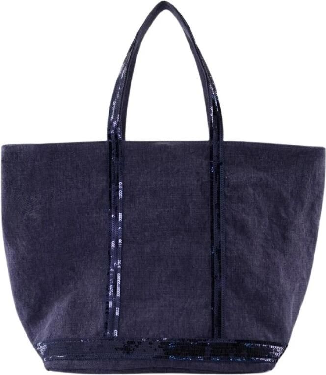 Vanessa Bruno Totes & shoppers Cabas L Shopper Bag Linen Blue in blauw