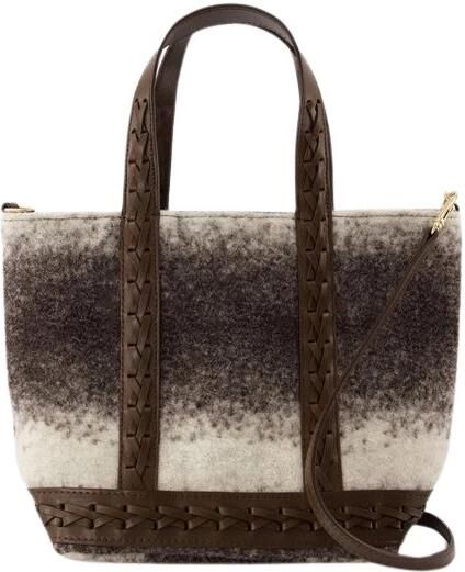 Vanessa Bruno Bruine Wol Shopper Tas met Glitterende Handvatten Brown Dames - Foto 3