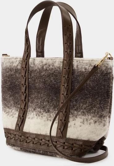 Vanessa Bruno Bruine Wol Shopper Tas met Glitterende Handvatten Brown Dames - Foto 5