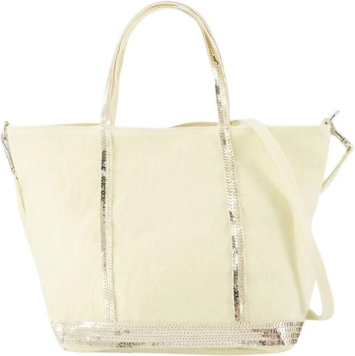 Vanessa Bruno Shoppers & Totes Cabas S Shopper Bag Linen Yellow in geel