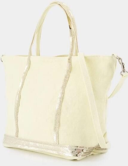 Vanessa Bruno Shoppers & Totes Cabas S Shopper Bag Linen Yellow in geel - Foto 3