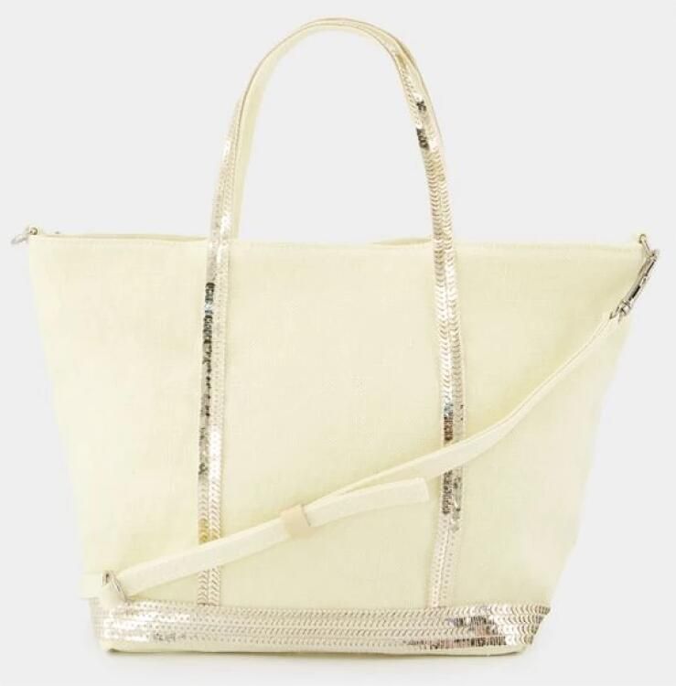 Vanessa Bruno Shoppers & Totes Cabas S Shopper Bag Linen Yellow in geel - Foto 2
