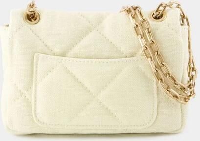 Vanessa Bruno Hobo bags Nano Moon Bag Linen Yellow in geel - Foto 4