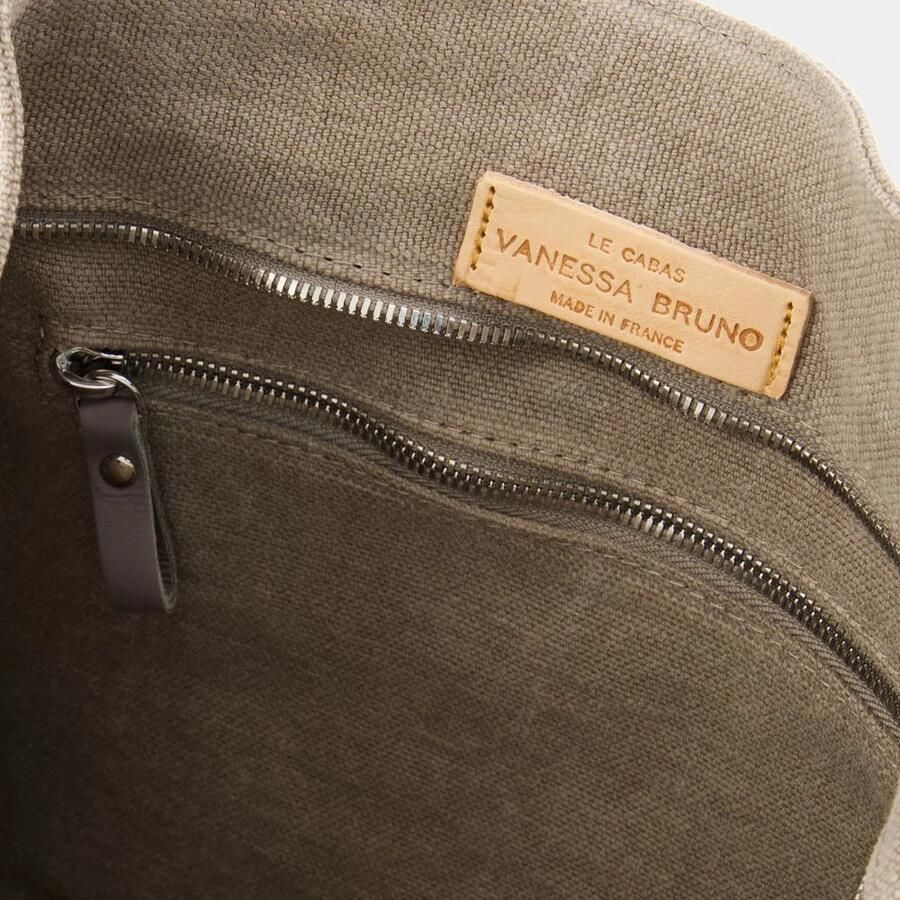Vanessa Bruno Totes & shoppers Cabas L Shopper Bag Linen Grey in bruin - Foto 2