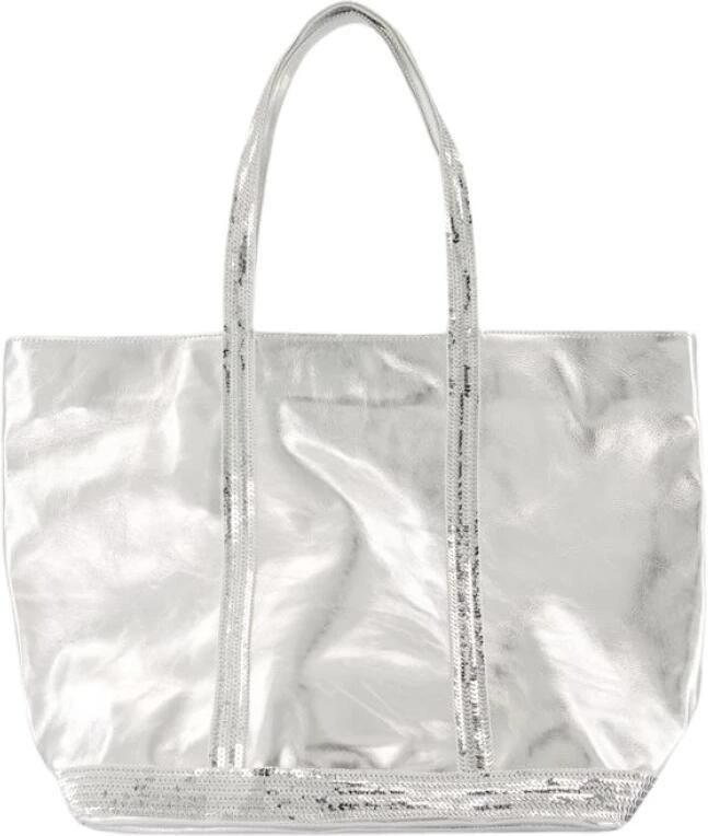Vanessa Bruno Totes & shoppers Cabas L Shopper Bag Leather Silver in zilver