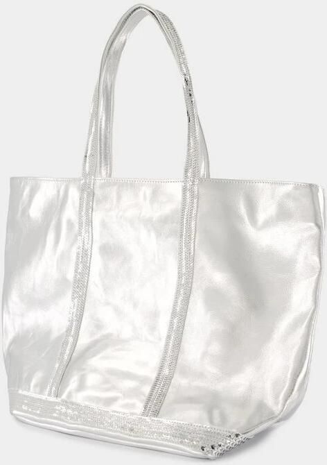Vanessa Bruno Totes & shoppers Cabas L Shopper Bag Leather Silver in zilver - Foto 4
