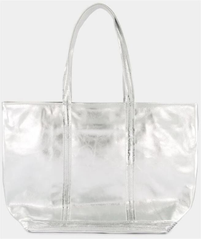 Vanessa Bruno Totes & shoppers Cabas L Shopper Bag Leather Silver in zilver - Foto 3