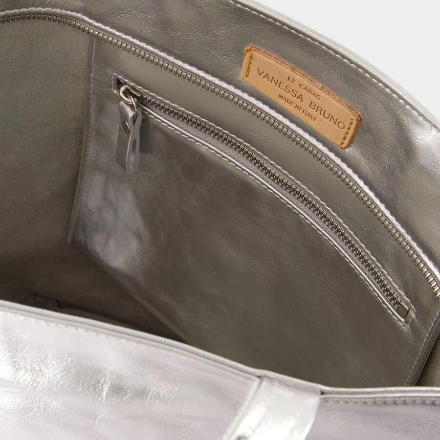 Vanessa Bruno Totes & shoppers Cabas L Shopper Bag Leather Silver in zilver - Foto 2