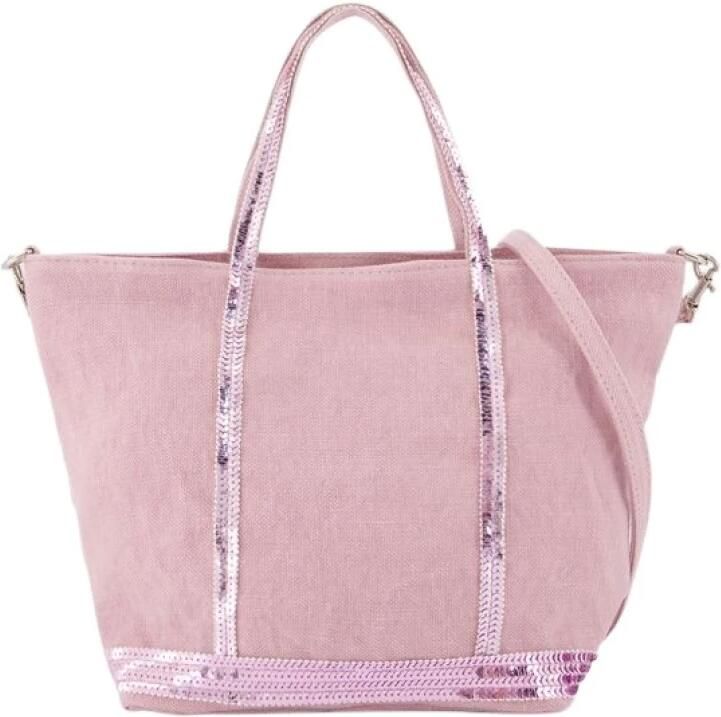 Vanessa Bruno Shoppers & Totes Cabas S Shopper Bag Linen Pink in roze