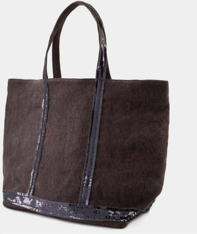 Vanessa Bruno Totes L Shopper Bag Linen Black in zwart - Foto 4