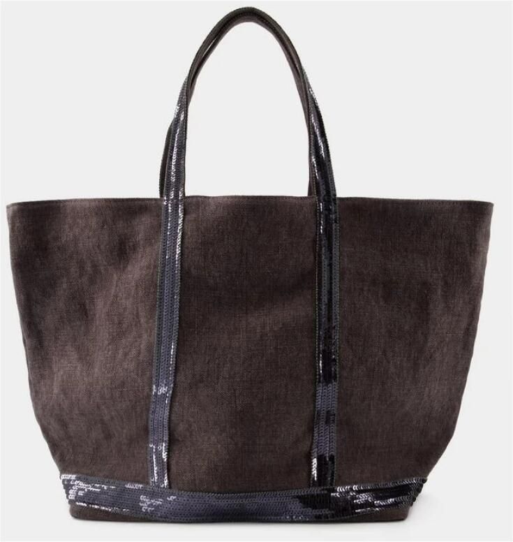 Vanessa Bruno Totes L Shopper Bag Linen Black in zwart - Foto 3