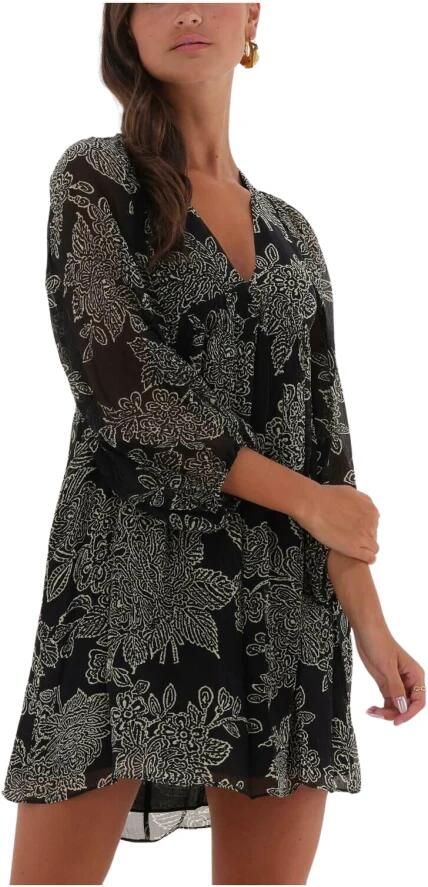 Vanessa Bruno Vogue Jurk Zwart Multicolor Dames - Foto 4