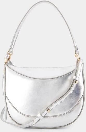 Vanessa Bruno Zilveren Leren Crossbody Tas Magnetische Sluiting Gray Dames - Foto 4