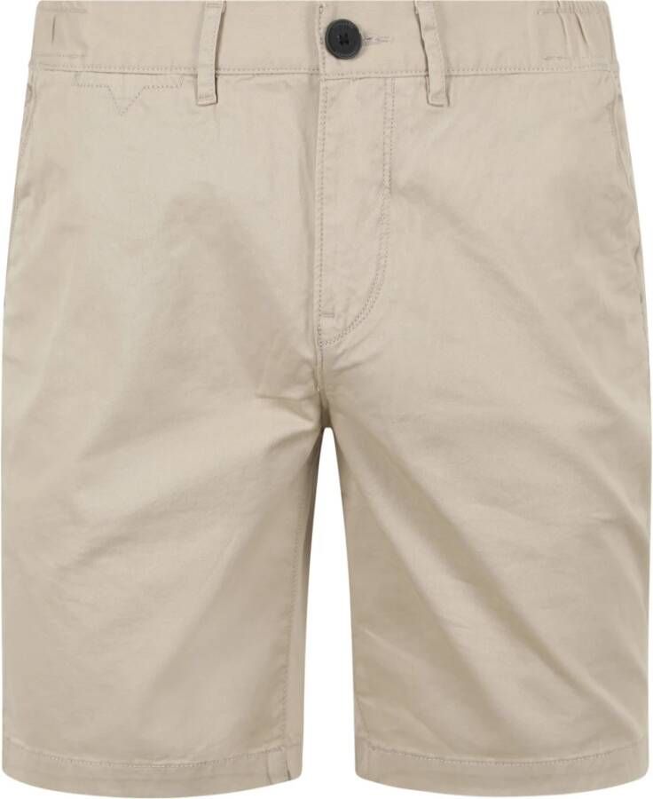 VANGUARD Heren Broeken Chino Shorts Fine Twill Stretch Bruin