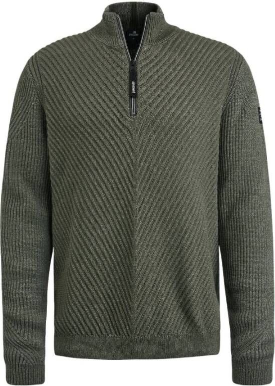 Vanguard Groene Halfzip Sweater met Opstaande Kraag Green Heren