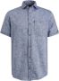Vanguard Blauwe Casual Overhemd Short Sleeve Shirt Linen Cotton Blend - Thumbnail 3