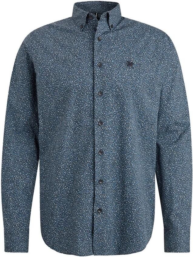 Vanguard overhemd met all over print donkerblauw