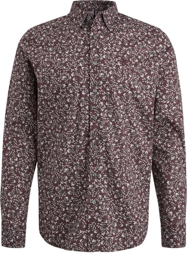 Vanguard regular fit overhemd met all over print roodbruin
