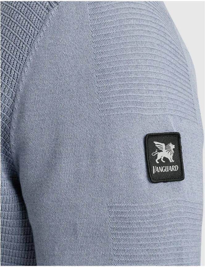 Vanguard Half Zip Katoen Modal Mouli Pullover Blue Heren - Foto 5