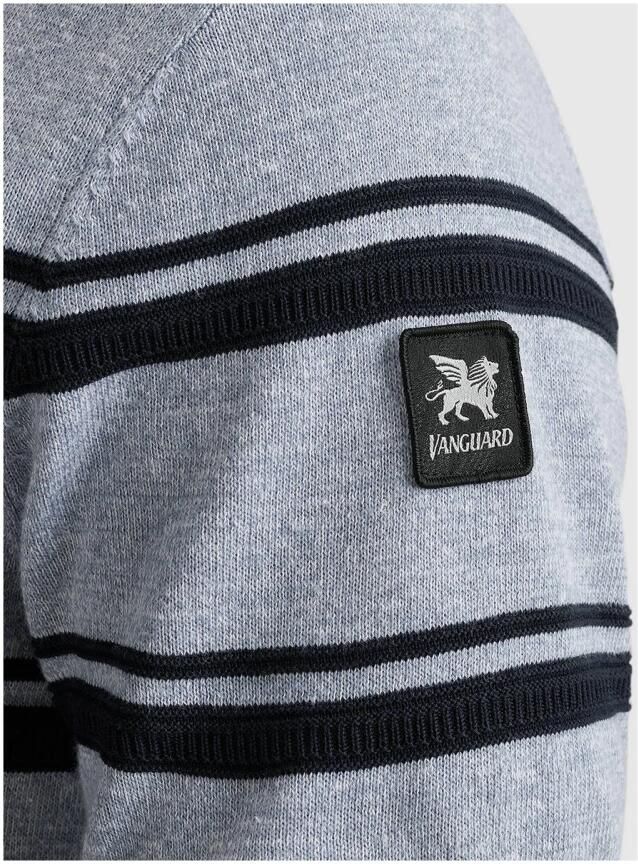 Vanguard Korte Mouw R-hals Katoen Linnen T-shirt Blue Heren - Foto 3