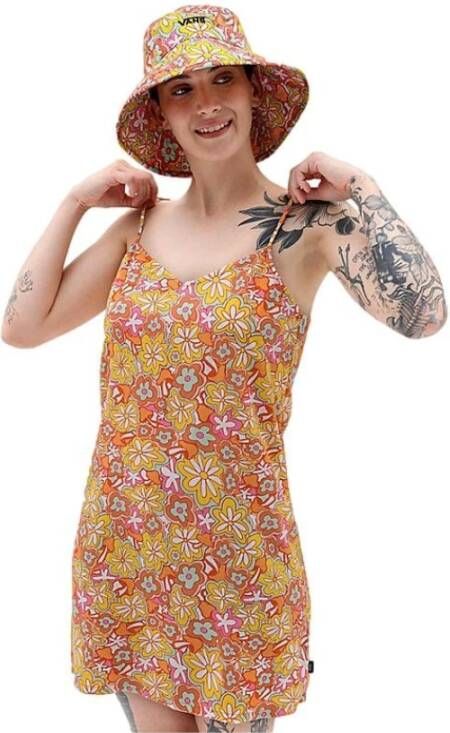 Vans Bloemen Cami Jurk Zon Gebakken Multicolor Dames