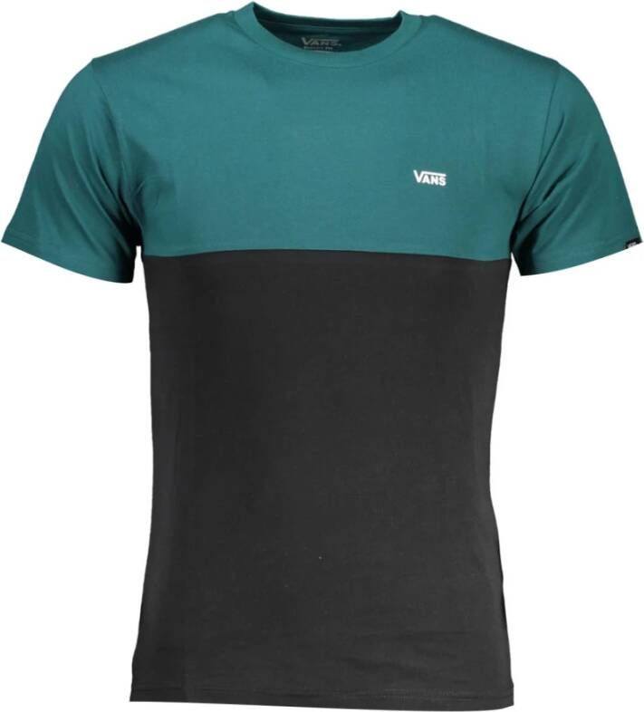 Vans Groen Katoenen T-Shirt Korte Mouwen Klassieke Pasvorm Ronde Hals Green Heren