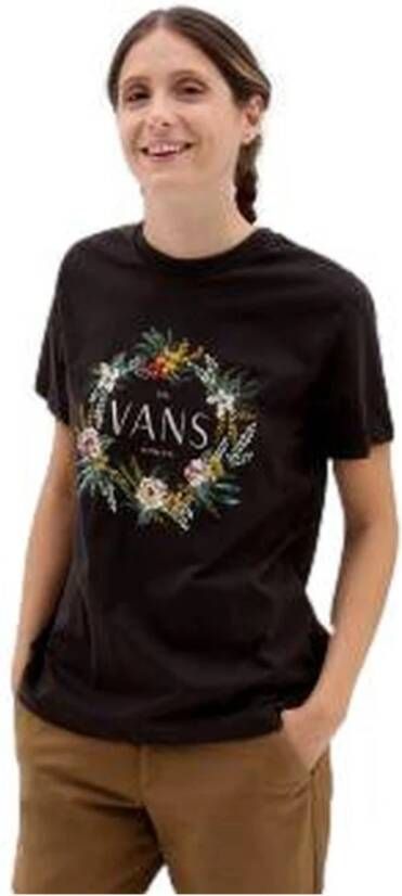 Vans Dames Wreath of Flowers T-Shirt Black Dames