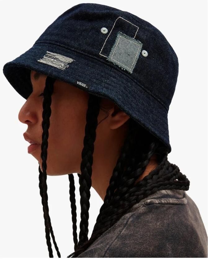 Vans Check Denim Bucket Hat Blue Dames - Foto 3
