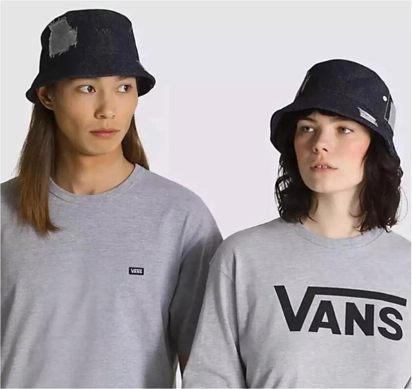 Vans Check Denim Bucket Hat Blue Dames - Foto 2