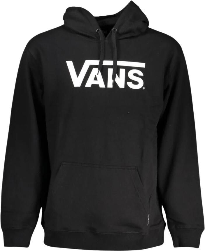 Vans Zwarte hoodie met centrale zak en logoprint Black Heren