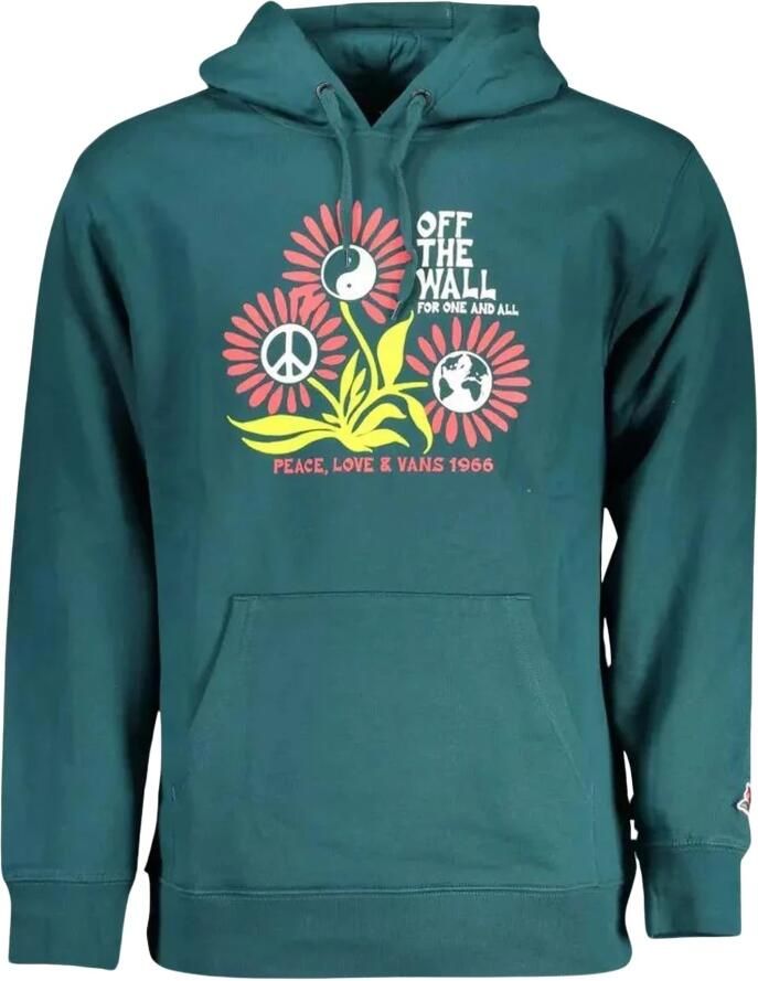 Vans Groene hoodie met print en logo Multicolor Heren
