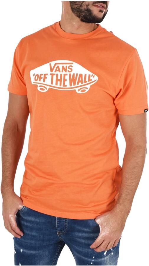Vans Katoen Logo TShirt Oranje Print Orange Heren