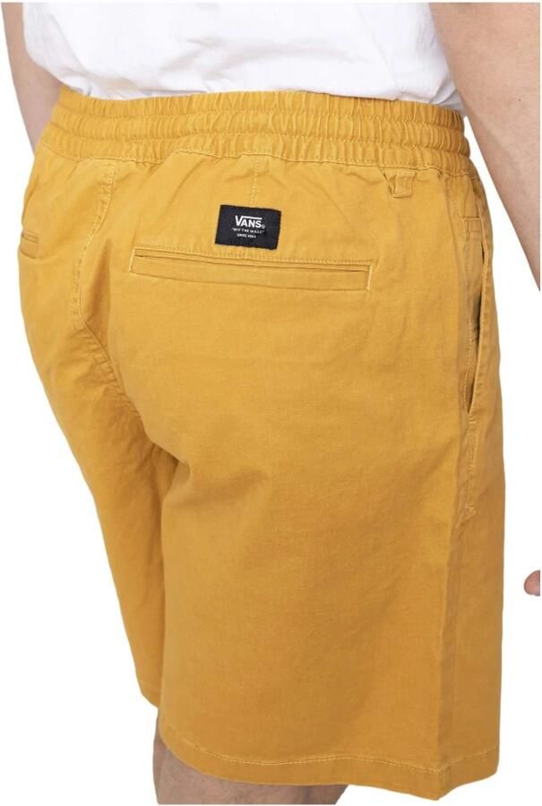 Vans MN Range Salt Wash Relaxed Elastic Shorts Orange Heren